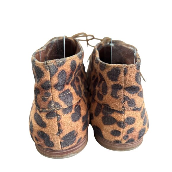 DV Dolce Vita Leopard Print Lace-Up Suede Desert Boots Womens Size 7.5 - Picture 9 of 10